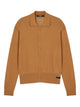 Versace Silk And Cotton Knit Polo Cardigan