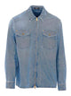 Versace Zipped Denim Shirt
