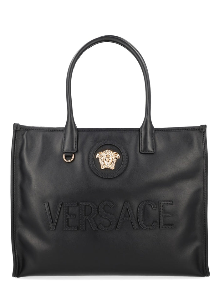 Versace Black Calf Leather Handbag