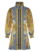Versace Dress Cheetah Foulard On Silk Crepe Satin Lw