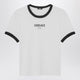 Versace White/Black Stretch Viscose Jersey T-Shirt