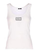 Versace White Logo Tank Top
