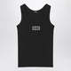 Versace Black Stretch Ribbed Cotton Tank Top