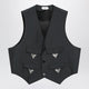 Versace Grey Mohair Wool Vest