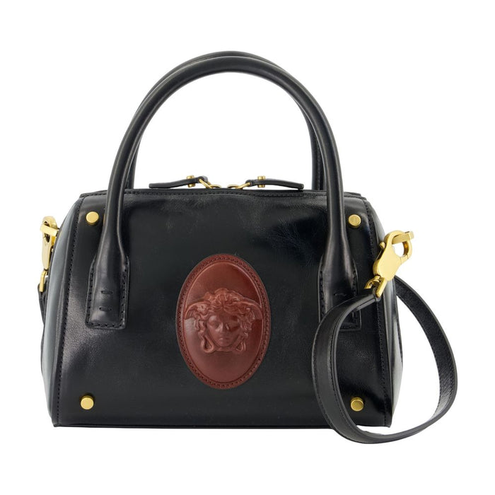 Versace Small Boston Crossbody - - Leather - Multicolor