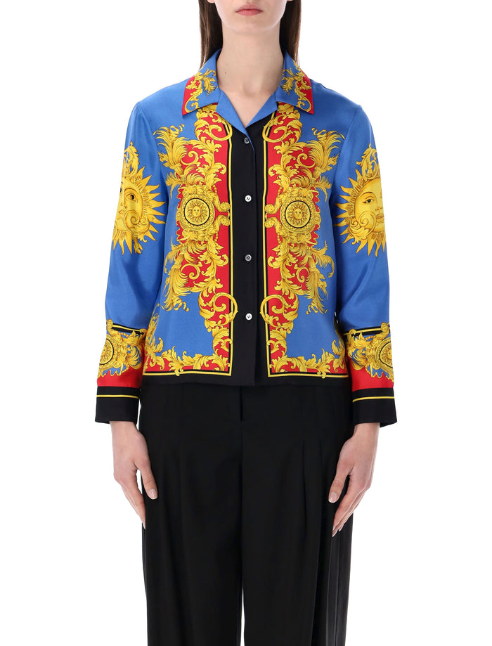 Versace Versace Printed Silk Twill Shirt