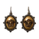 Versace Palladium Gold Brass Earrings