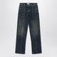 Versace Straight-Leg Stonewashed Cotton Denim Jeans In Blue