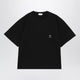 Versace Black Cotton Jersey T-Shirt With Medusa Embroidery