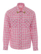 Versace Red And White Informal Check Shirt