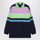 Versace Color-Block Striped Long-Sleeve Cotton Mini Dress