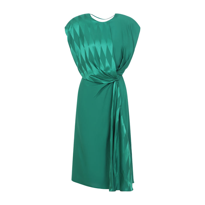 Versace Cocktail Dress Silk Viscose "Rhombuses" Jacquard