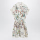 Versace Printed Silk Twill Mini Shirt Dress In Ivory