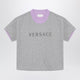 Versace Reversible Grey/Lilac Cotton Jersey T-Shirt