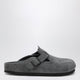 Birkenstock Boston Suede Clogs In Charcoal