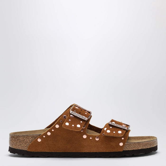 Birkenstock Arizona Rivet Slides In Suede Leather With Studs