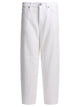 Pinko White Cotton Lyocell Jeans