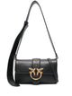 Pinko Black Gold Leather Handbag