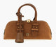 Pinko Brown Leather Logo Top Handle Bag