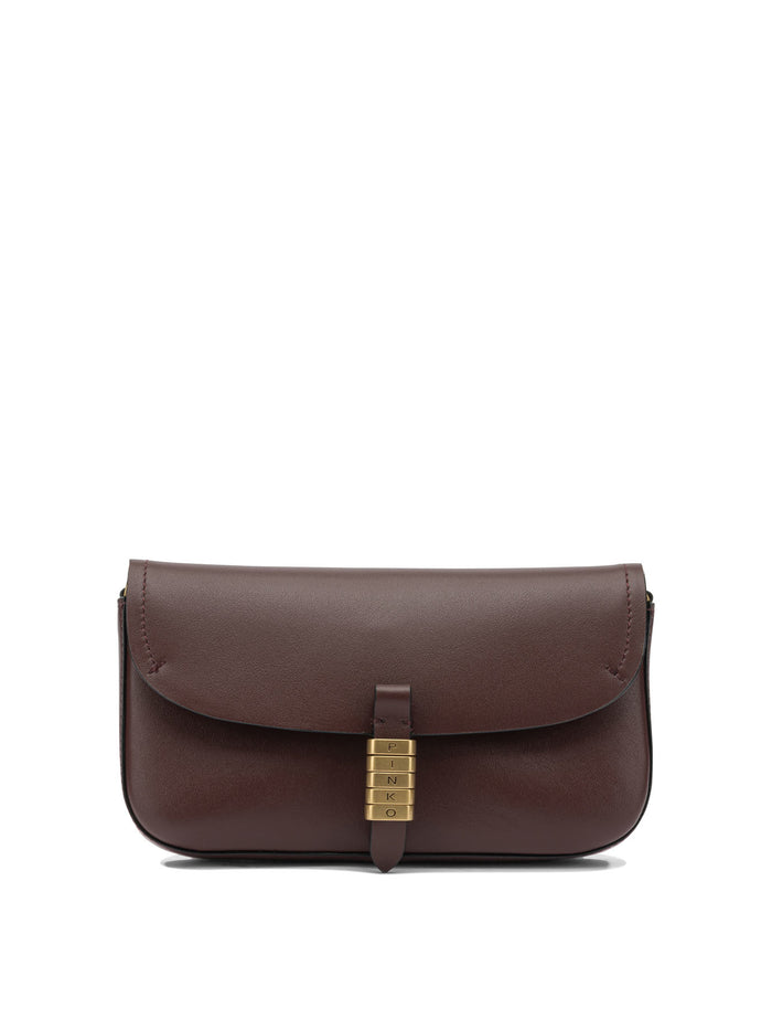 Pinko Red Leather Crossbody Bag