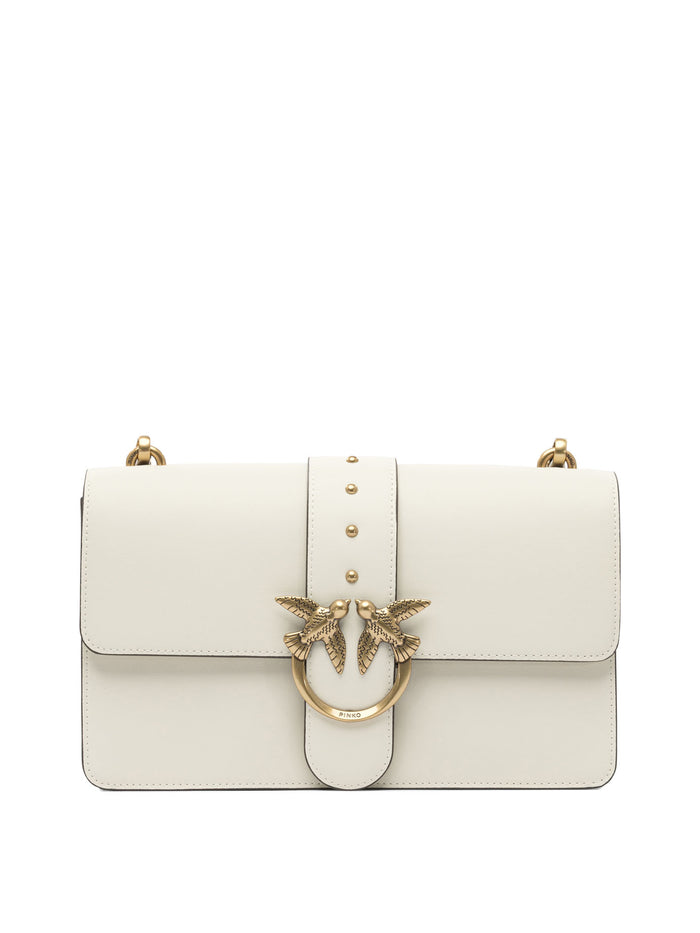 Pinko White Leather Crossbody Bag