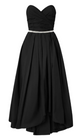 Pinko Black Gathered A-Line Belted Dress