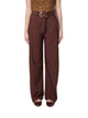 Pinko Earth Brown Viscose Polyester Elastane