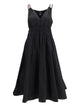 Pinko Black V-Neck Ruched Dress