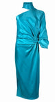 Pinko Green Acetate Polyester Dress