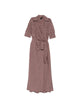 Pinko Brown Striped Tie Detail Dress