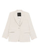 Pinko Light Grey Peak Lapel Jacket