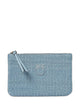 Pinko Light Blue Polyester Polypropylene Handbag