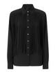 Pinko Black Fringe Detail Button Shirt