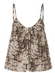 Pinko Beige Black Cotton Top