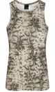 Pinko Beige Black Cotton Tee Shirt