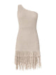 Pinko Grey Viscose Metal Dress
