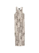 Pinko Beige Black Cotton Dress