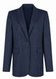Pinko Navy Blue Pinstripe Pattern Jacket
