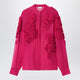Dries Van Noten Fuchsia Shirt With Embossed Roses