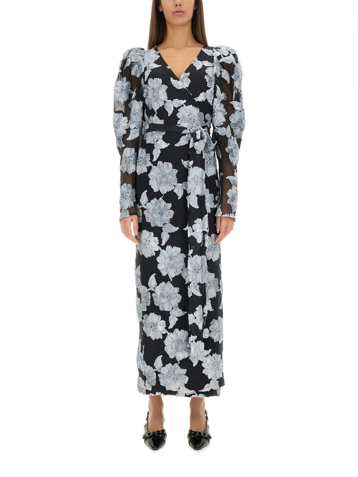 Rotate Birger Christensen Long Floral Dress