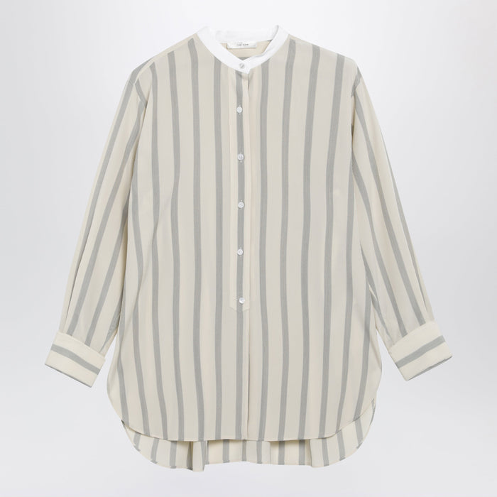 The Row Embroidered Silk Falco Shirt