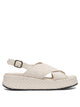Pons Quintana Beige Leather Rubber Sandals