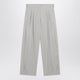 The Row Light Grey Silk Blend Wide-Leg Iven Pant