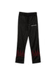 Vision Of Super Black Pants With Red Embroidered Flames