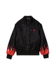 Vision Of Super Black Bomber Red Flames
