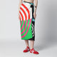 Dries Van Noten Multicolor Graphic Print Silk Skirt