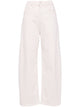 Mother Cream The Half Pipe Ankle Wide Jeans