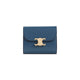 Celine Teal Blue Leather Small Flap Wallet