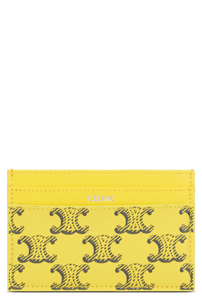 Celine Canvas Card Holder With Triomphe Print