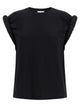Nude Curled Sleeve T-Shirt